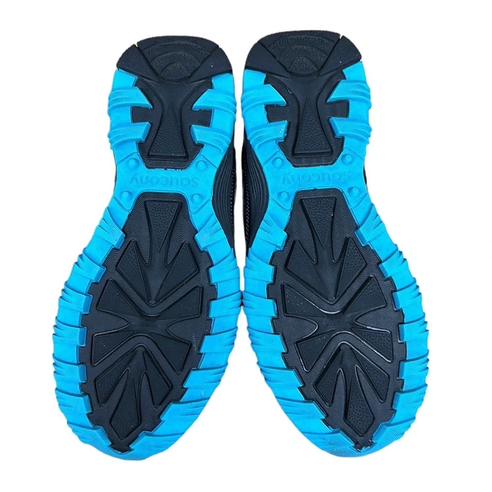 Saucony Black Blue Adapt Trail Running Hiking Walking Shoes #15148-1 Size 8.5